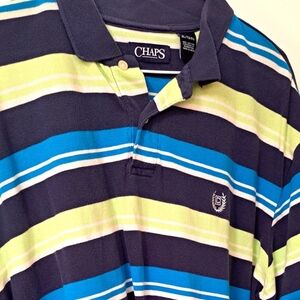 Chaps Men's Blue/Green Polo